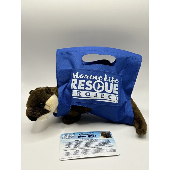 Marine Life Rescue Project River Otter Plush Stuffed Animal w/ Stretcher & Card - Picture 14 of 14